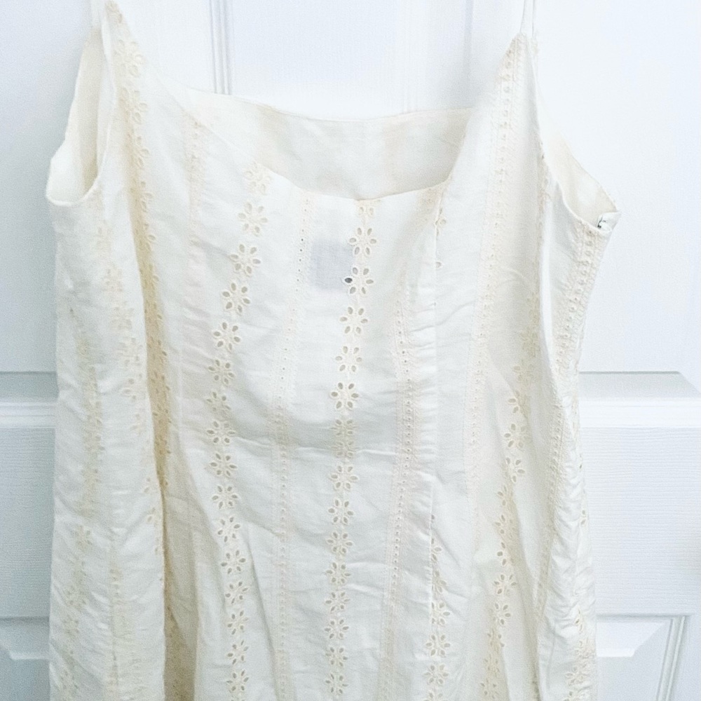 Essentials Cream Embroidered Dress - Picture 3 of 8